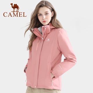 Camel 女式夾克三合一,可拆卸,防水防風,戶外服裝。