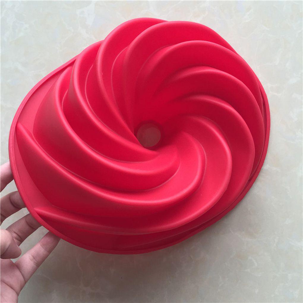 1/2/3 隨機顏色廚房烤盤漩渦形狀矽膠蛋糕模具平底鍋 DIY 餅乾