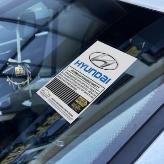 HYUNDAI 用於現代靜電貼紙車窗外部裝飾 Venue Elantra Rena Tucson