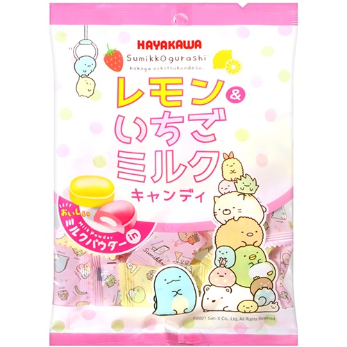 早川檸檬牛奶&草莓牛奶味糖63G【愛買】