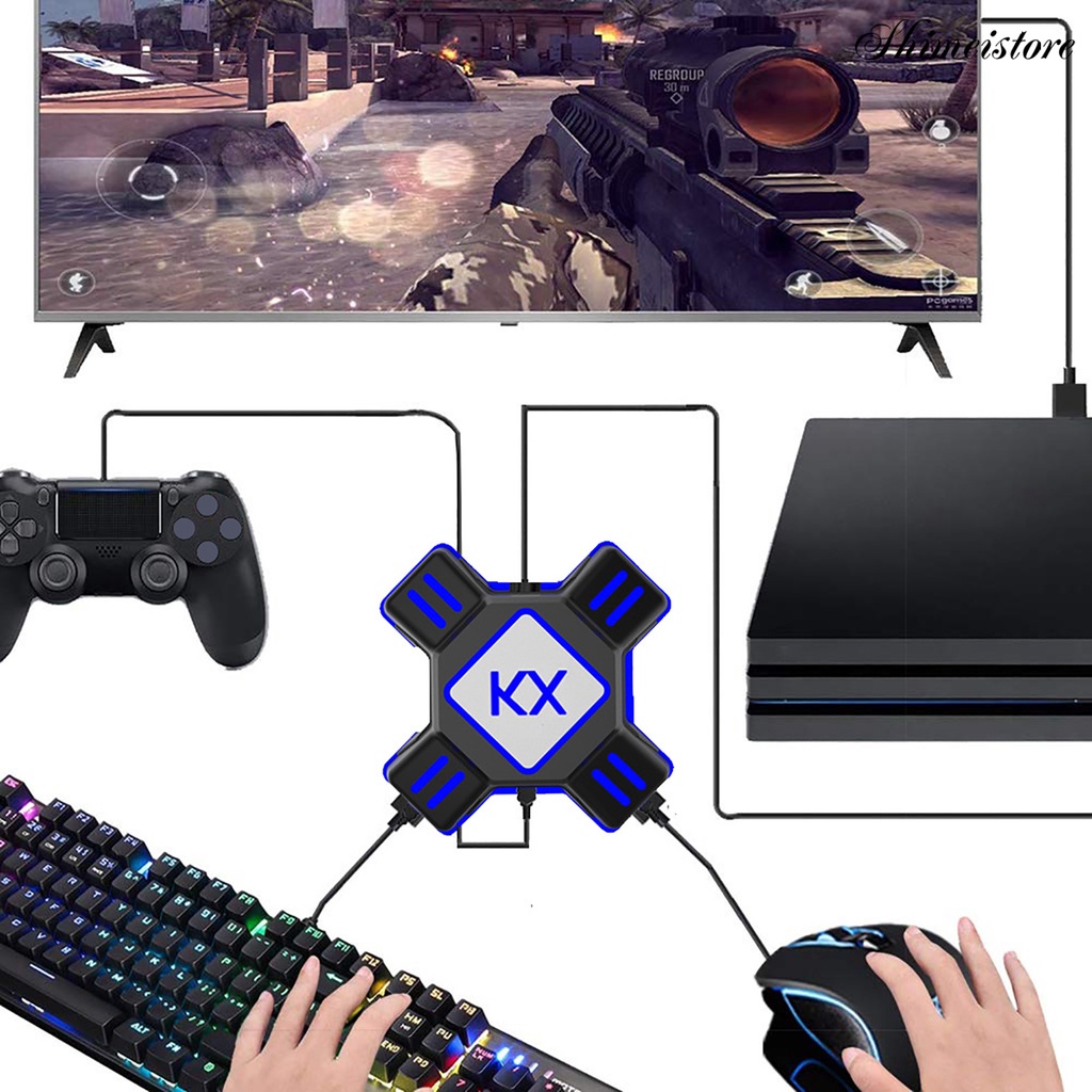 【現貨下殺】KX轉換盒 適用於Switch/Xbox/PS4/PS3遊戲手柄轉鍵盤滑鼠轉接器 適配器