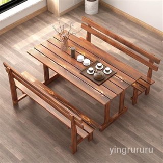 【工廠現貨 免稅】戶外桌椅碳化木桌椅庭院餐椅茶桌實木咖啡桌酒吧桌快餐桌飯店桌椅陽臺 戶外桌椅 桌椅組閤 TJOG