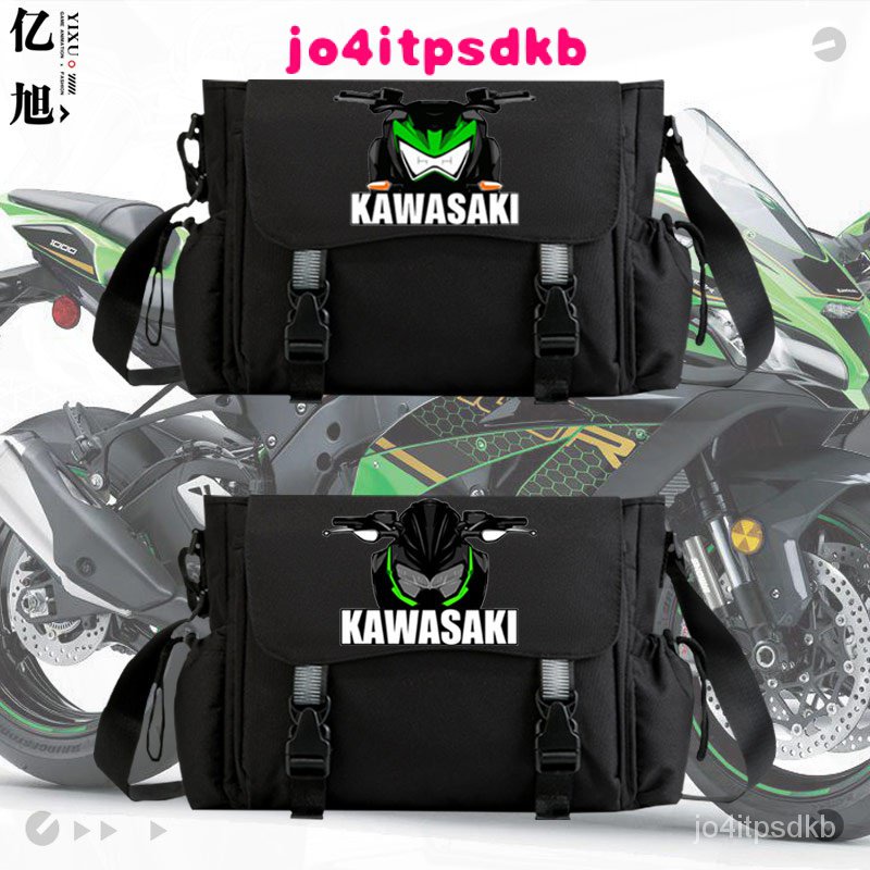 新款Kawasaki川崎忍者H2機車摩托車時尚大容量單肩包男女斜挎信封包tt-Z