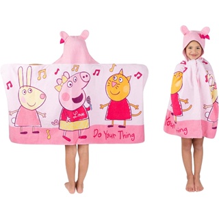 預購🚀美國正貨🚀美國專櫃 Peppa Pig 兒童 粉紅豬小妹 佩佩豬 毛巾 浴巾 連帽浴巾 純棉