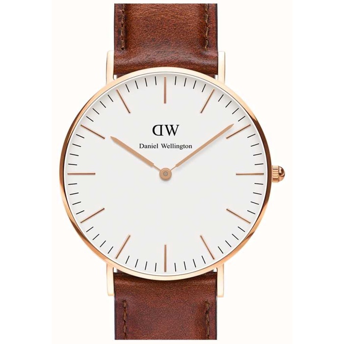 【Daniel Wellington】Classic 40MM棕色真皮皮革錶DW00100006 DW手錶