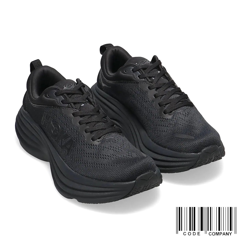 =CodE= HOKA ONE ONE BONDI 8 WIDE 網布慢跑鞋(全黑) 1127954BBLC 路跑 女