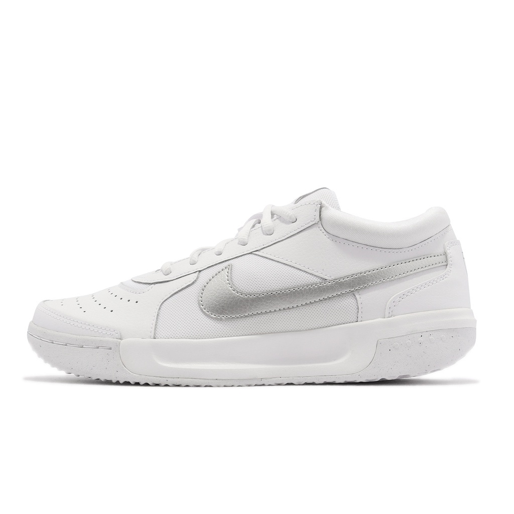 Nike 網球鞋 Wmns Zoom Court Lite 3 白 銀 硬地球場 女鞋 【ACS】 DH1042-101