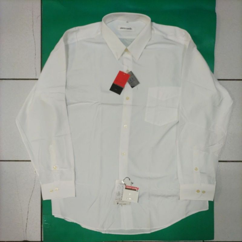 法國 Pierre Cardin 皮爾卡登 全新 絲質 絹感 原價2850 輕 薄 透氣 長袖 襯衫 XL號