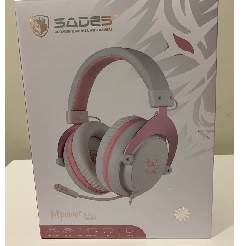 賽德斯 SADES Mpower Angel Edition 天使限量版 玫瑰金 耳機麥克風 耳罩耳機