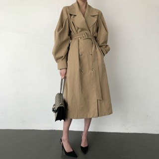 克里倫英國氣質中長及寬鬆風衣韓版女裝春秋別緻端莊大氣外套
