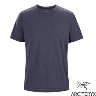 【ARCTERYX 始祖鳥】男 Cormac Logo輕量透氣快乾短袖圓領排汗衣_黑寶石/青檸綠_29126