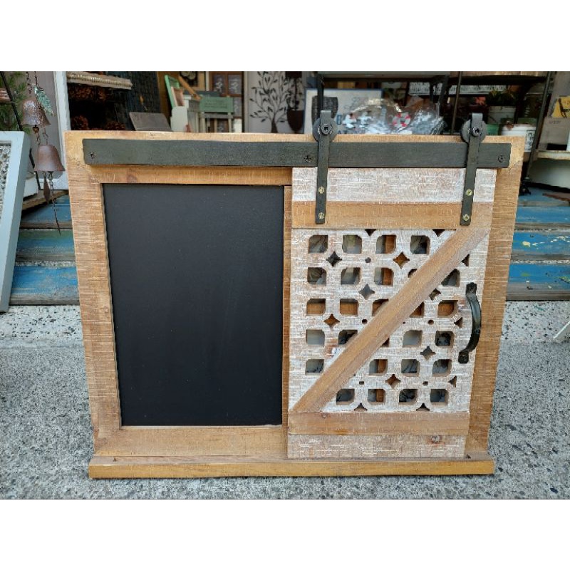 🔥現貨🔥   日雜 - 穀倉門造型 仿舊鐵+木 黑板&amp;相框