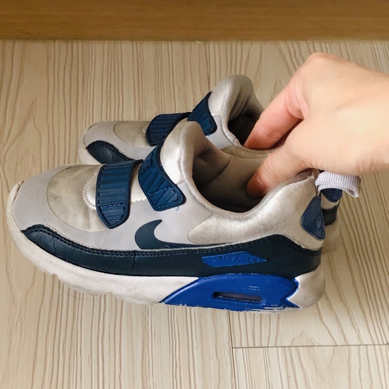 Nike童鞋 16cm NIKE Air Max Tiny 氣墊 銀白藍