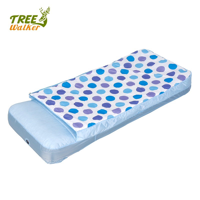 【TreeWalker】兒童充氣床(睡袋) 點點風 單人充氣床 睡袋&amp;充氣床可分開
