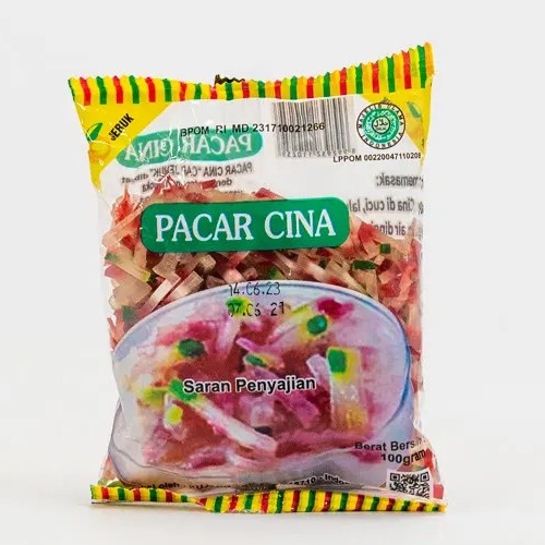 印尼 PACAR CINA CAP JERUK 樹薯粉條 飲料粉條 100g