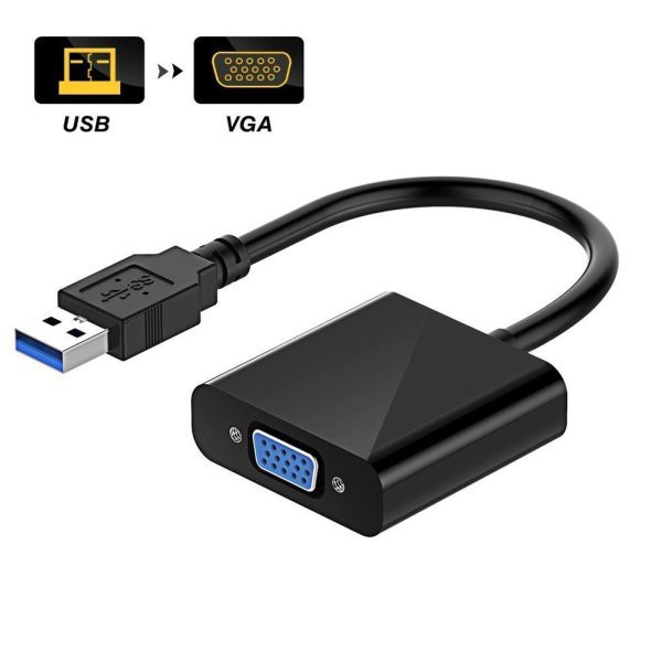 Usb 3.0 轉 VGA 適配器 USB 轉 VGA 顯卡顯示器外接電纜