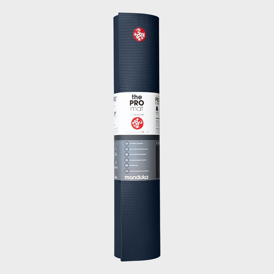 【LOTUS】Manduka PRO Mat 瑜珈墊 6mm Midnight深藍 德國製 PVC 台灣公司貨 現貨免運