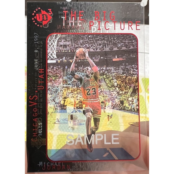 球員卡 NBA Michael Jordan MJ 1997-8 UD3 Sample 塑膠卡 樣品卡