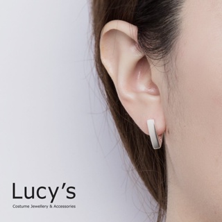 Lucy's 925純銀 簡約V型 易扣耳環 (81559)