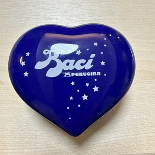 【現貨】Baci巧克力陶製飾品收納盒愛心型藍色便宜二手