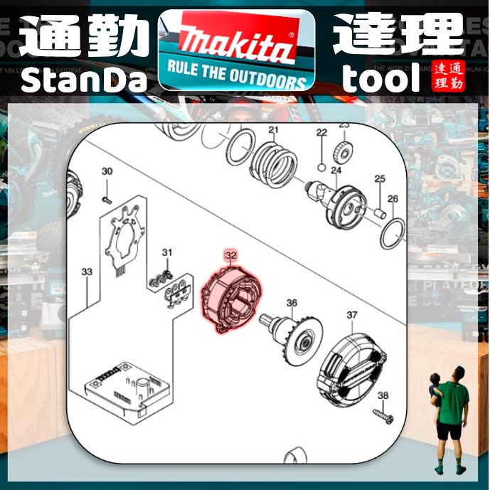 〘通勤達理網〙(缺貨中)零件㐃DTD172㐃起子機Makita牧田DTD171