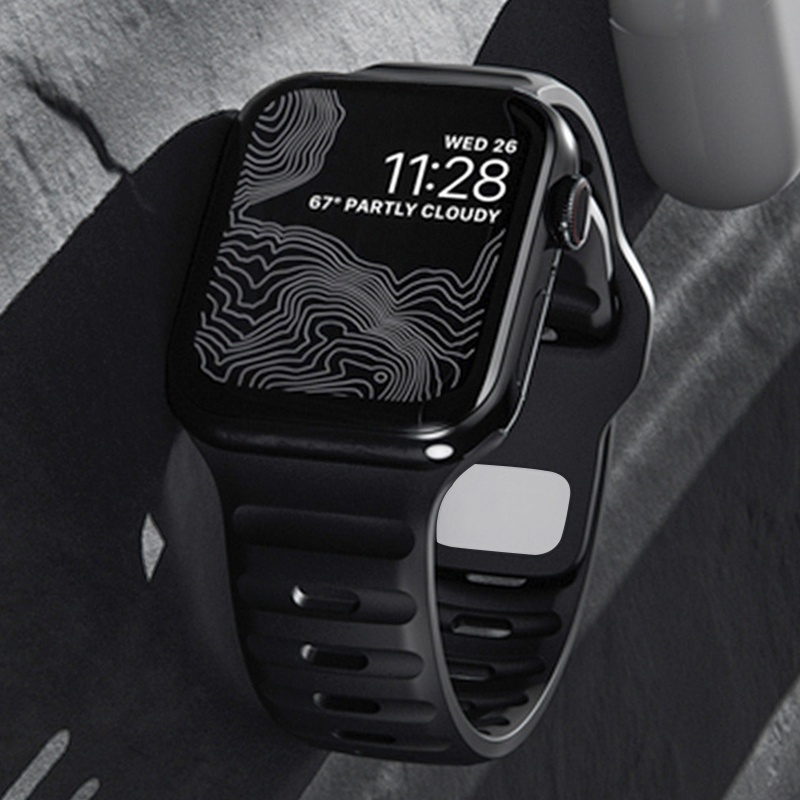 蘋果橡膠錶帶適用apple watch Ultra 7 8 9 ultra2 49MM 45MM 41MM SE 6 5