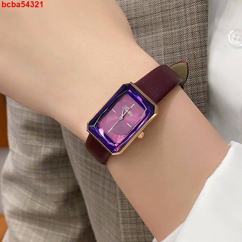 正品新款真皮錶帶氣質手錶女防水時尚長方形小錶盤學生ins女錶