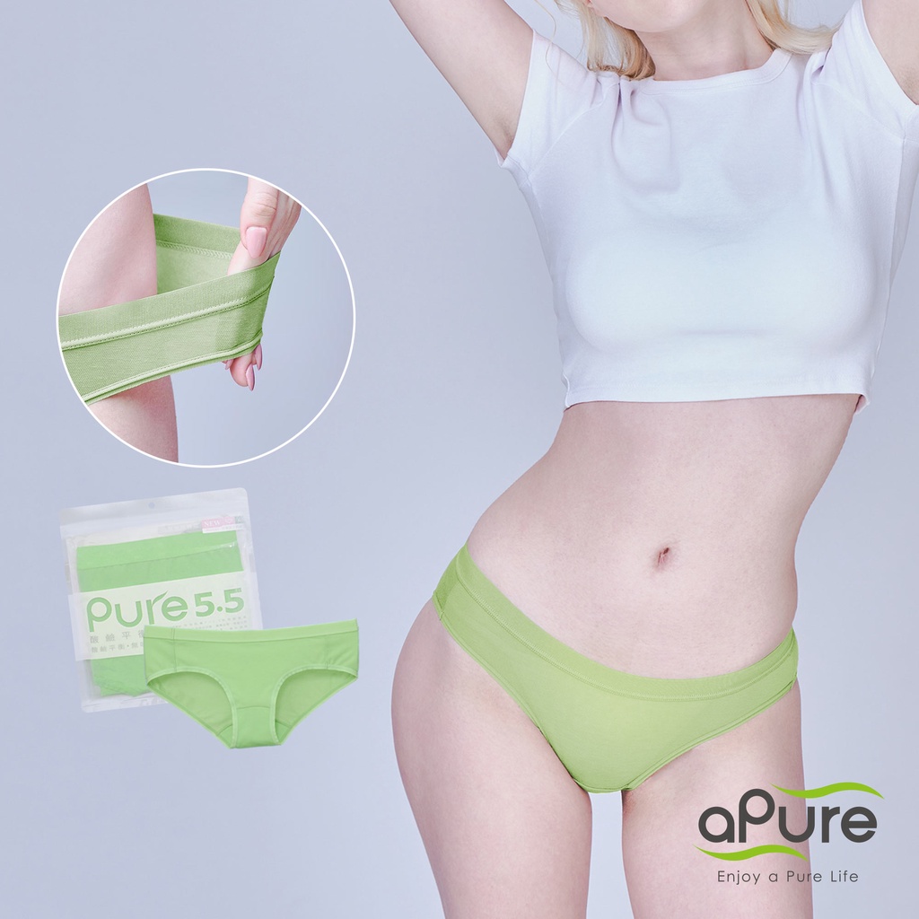 【aPure】[M號]Pure5.5-性感美臀低腰女三角褲-蘋果綠