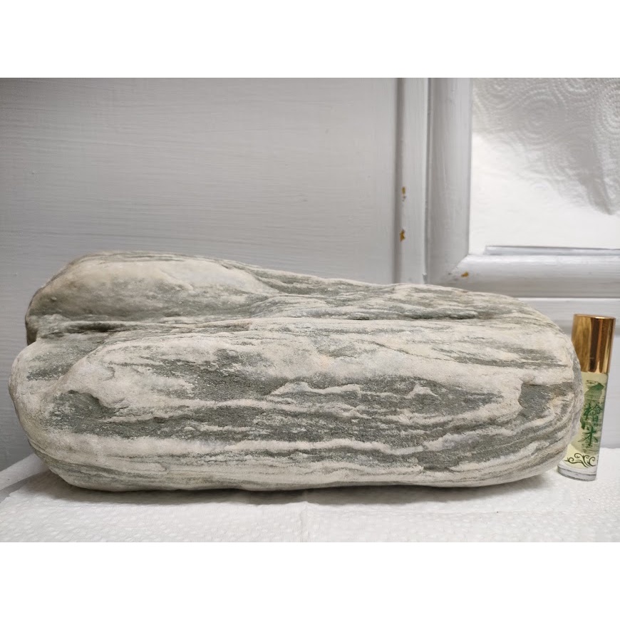 石-1-022  無尾鯨(風景石-黑白)   風景石/圖案石/玉石/原石/擺件/造景/裝飾/天然/收藏/生日禮物