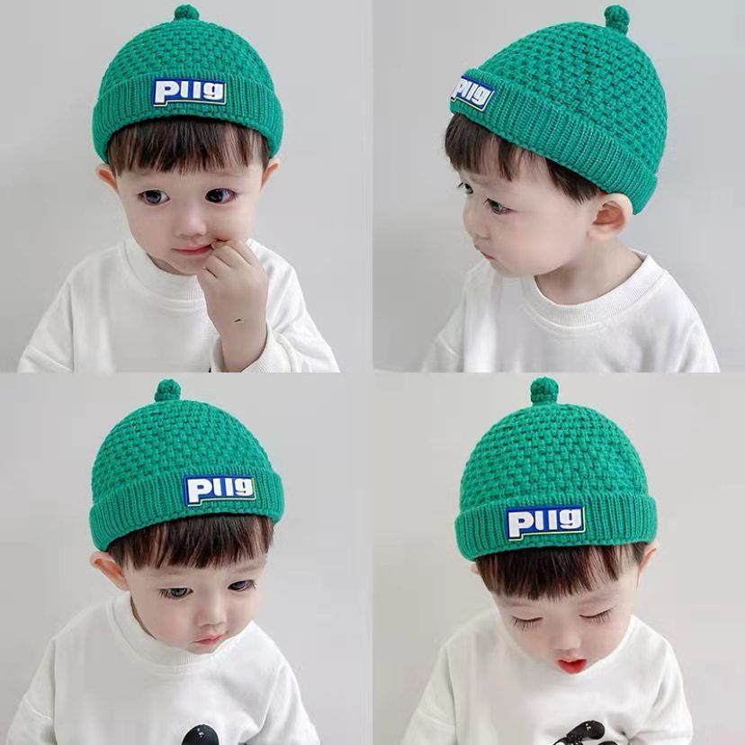 嬰兒針織帽嬰兒無簷小便帽女童男孩可愛的嬰兒帽彈力兒童帽子新生兒嬰兒配件