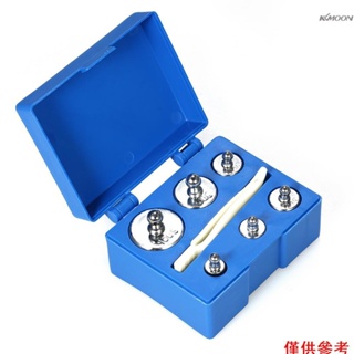 Kkmoon 6pcs 重量 5g 10g 2x20g 50g 100g 克精密校準砝碼套件套裝總共 200 克, 帶鑷