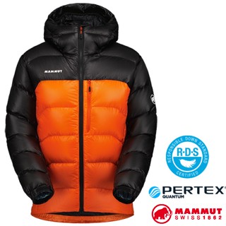 【MAMMUT 長毛象】男 高保暖防潑 連帽鵝絨外套 750FP Gravity 羽絨外套/火熱紅/黑 02630