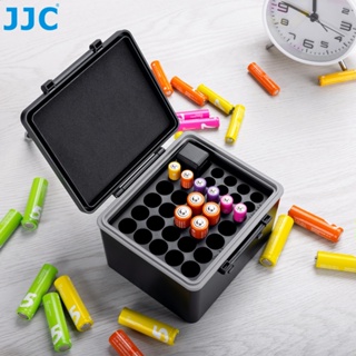 JJC 大容量直插式電池收納盒帶電量檢測機 AA / AAA / 18650 / 5號 / 7號 乾電池便攜保護盒