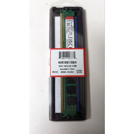 KINGSTON 金士頓 DDR3L 1600 4GB PC3 12800  KVR16N11S8/4 記憶體 RAM