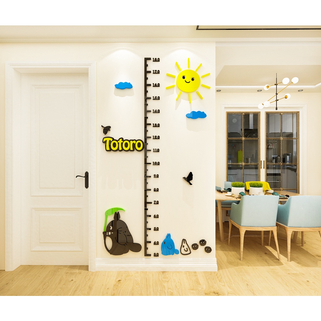 超商取貨 卡通Totoro龍貓3D亞克力壁貼自粘防水牆貼兒童臥室客廳餐廳幼兒園牆裝飾佈置