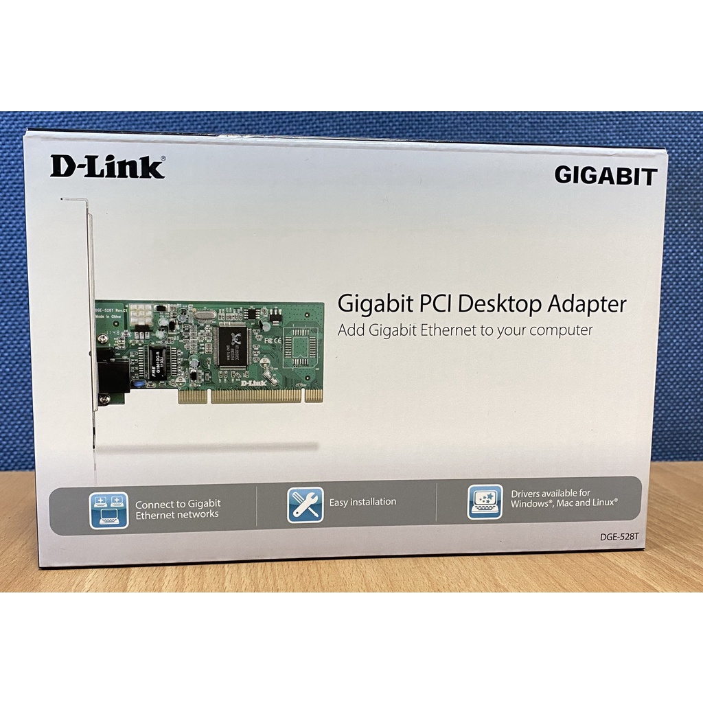 全新公司貨 友訊D-Link DGE-528T超高速乙太網路卡 1000M Gigabit PCI網路卡(RJ-45)
