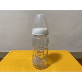 二手【NUK】寬口徑彩色玻璃奶瓶240ml