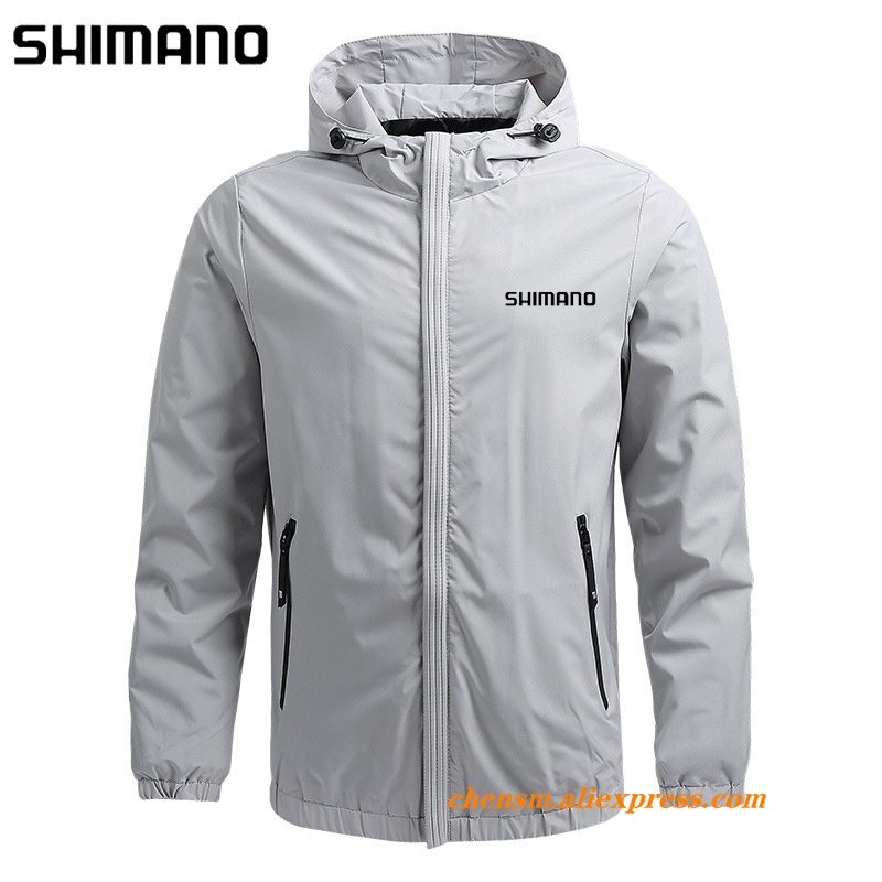 Shimano 新款釣魚外套運動服防風男士戶外夾克防曬防紫外線透氣釣魚連帽 2023