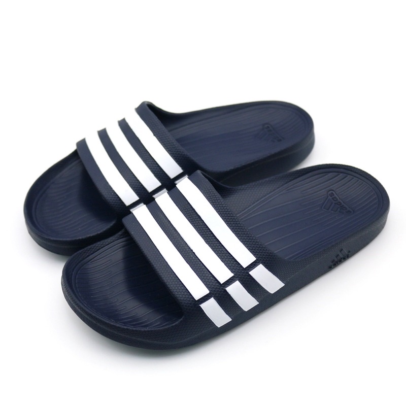 （元二商店）ADIDAS DURAMO SLIDE 男女 運動拖鞋 -G15892 藍/白