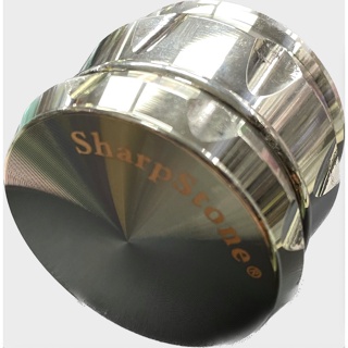 歐美原裝進口 SharpStone 菸草研磨器 四層 磨菸器 倒角側凹 銀色 63mm 鋅合金