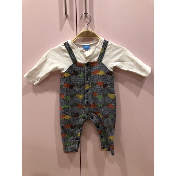 嬰幼兒長袖 鈕扣式包屁衣(9成新）麗嬰房品牌