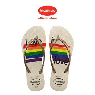 Havaianas 哈瓦仕 男女鞋 拖鞋 夾腳拖 平權 彩虹 米 Slim Pride II 4147797-0121U