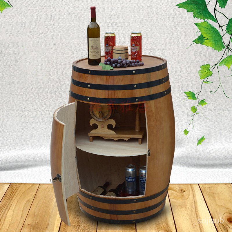 橡木桶酒桶裝飾 酒莊酒窯擺件 紅酒展示酒櫃 紅酒桶 實木擺件攝影道具