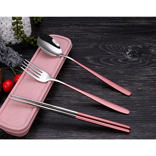 環保餐具 不鏽鋼餐具 外出餐具 餐具 筷子 湯匙 叉子 收納盒 不鏽鋼 野餐 叉