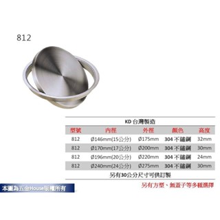 附發票 KD 812 不鏽鋼投擲口 有蓋 垃圾桶蓋 臉盆檯面 旋轉投擲口 多種規格挑選