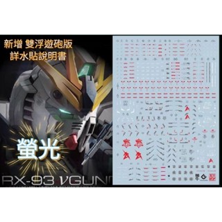 臺中寶寶 臺灣現貨最低價 EVO RG 1/144 牛鋼 高精細 螢光水貼 NU鋼彈 多含雙浮遊砲 萬代 卡牛 海牛卡沙