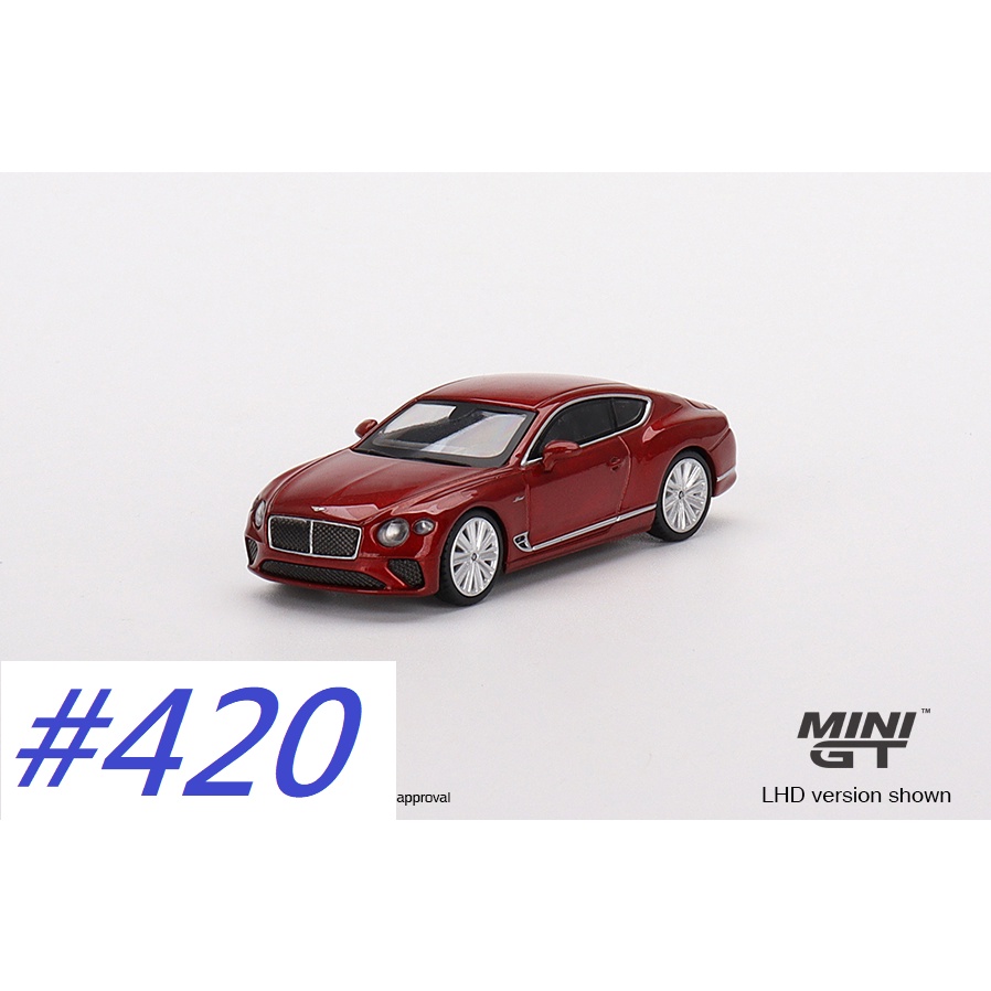 (小賈車庫) 1/64 MINI GT #420 糖果紅賓利 Bentley Continental GT 2022