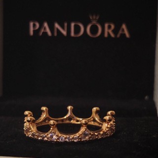 PANDORA 54 粉紅璀璨冠冕戒指