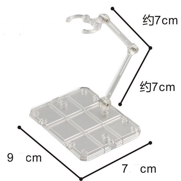 弘萬吉模型 通用型可動支架 魂支架 夾腰支架 適用於人形 透明 長9.3*寬7.3 貨號CASE25