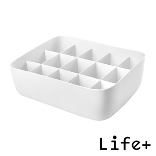 臺灣現貨24H出貨【Life+】多功能可堆疊分隔衣物/內衣褲/襪子收納盒 15格X1入(2色任選)